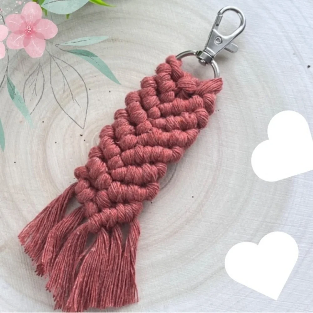 Braided Handcrafted Boho Macrame Keychain